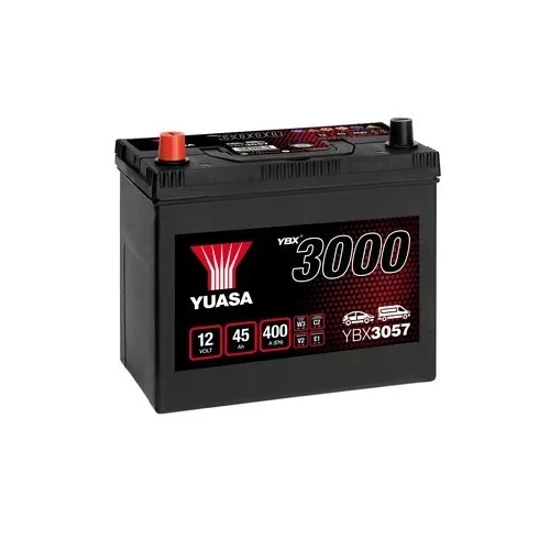 YUASA 12V 45Ah/400A indító akkumulátor Bal+ YBX3057