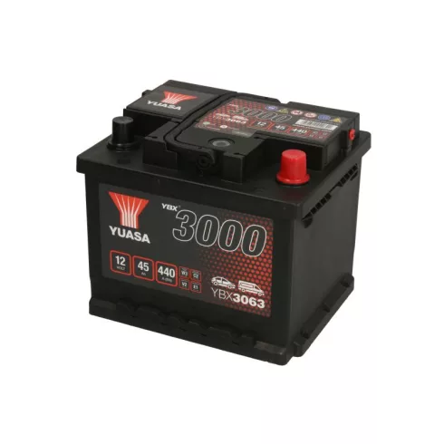 YUASA 12V 45Ah/440A Indító akkumulátor Jobb+ YBX3063