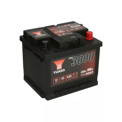 YUASA 12V 45Ah/440A Indító akkumulátor Jobb+ YBX3063