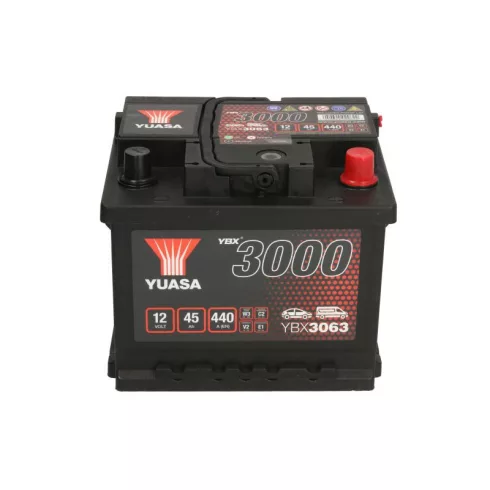 YUASA 12V 45Ah/440A Indító akkumulátor Jobb+ YBX3063