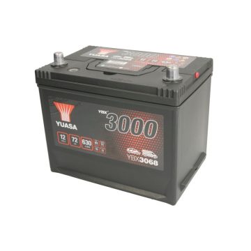 YUASA 12V 72Ah/630A Indító akkumulátor Jobb+ YBX3068