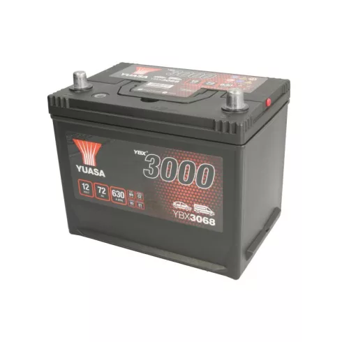 YUASA 12V 72Ah/630A Indító akkumulátor Jobb+ YBX3068