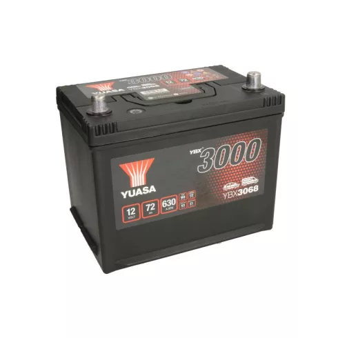 YUASA 12V 72Ah/630A Indító akkumulátor Jobb+ YBX3068