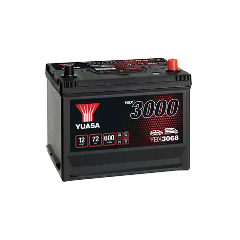 YUASA 12V 72Ah/630A Indító akkumulátor Jobb+ YBX3068