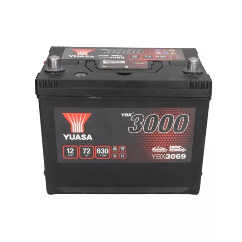 YUASA 12V 72Ah/630A Indító akkumulátor Bal+ YBX3069