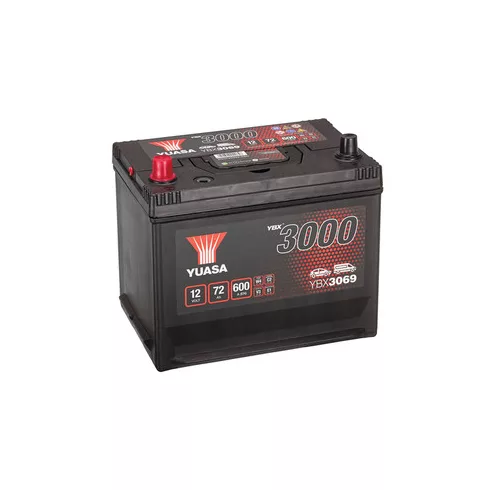 YUASA 12V 72Ah/630A Indító akkumulátor Bal+ YBX3069