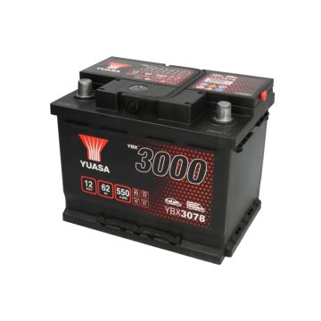 YUASA 12V 62Ah/550A Indító akkumulátor Bal+ YBX3078