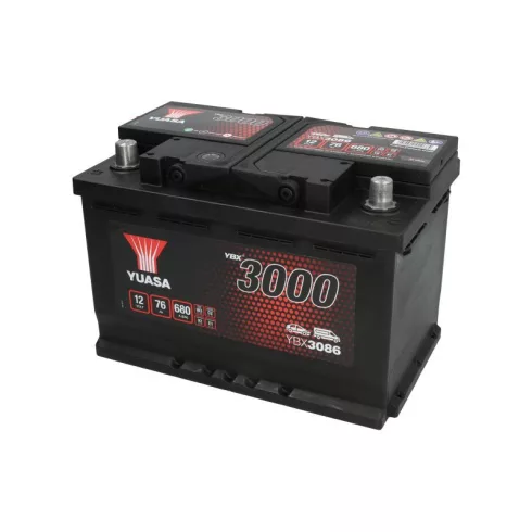 YUASA 12V 76Ah/680A Indító akkumulátor Bal+ YBX3086