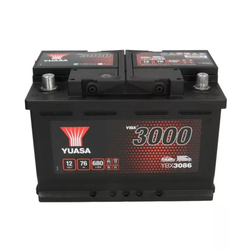 YUASA 12V 76Ah/680A Indító akkumulátor Bal+ YBX3086