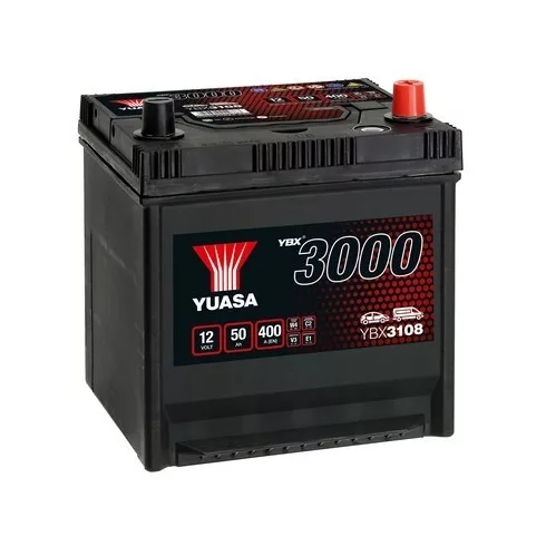 YUASA 12V 50Ah/400A indító akkumulátor Jobb+ YBX3108