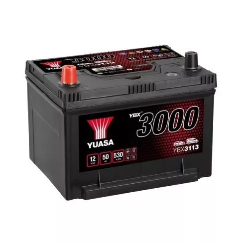 YUASA 12V 50Ah/530A Indító akkumulátor Bal+ YBX3113