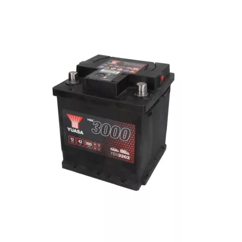 YUASA 12V 42Ah/390A indító akkumulátor Jobb+ YBX3202