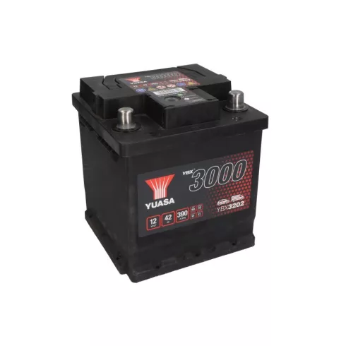 YUASA 12V 42Ah/390A indító akkumulátor Jobb+ YBX3202