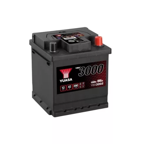 YUASA 12V 42Ah/390A indító akkumulátor Jobb+ YBX3202