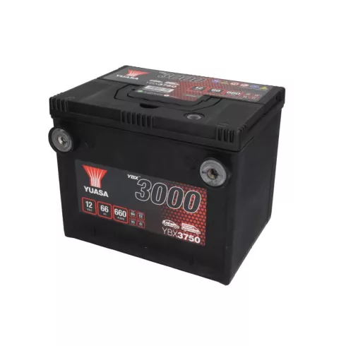 YUASA 12V 66Ah/660A Indító akkumulátor Bal+ YBX3750