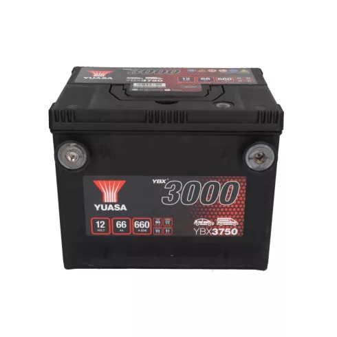 YUASA 12V 66Ah/660A Indító akkumulátor Bal+ YBX3750