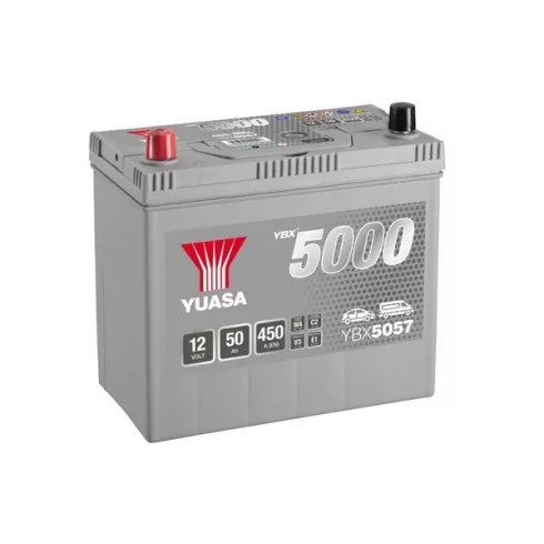 YUASA Silver 12V 50Ah/450A indító akkumulátor Bal+ YBX5057