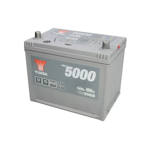 YUASA Silver 12V 75Ah/650A Indító akkumulátor Jobb+ YBX5068
