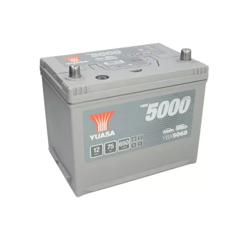 YUASA Silver 12V 75Ah/650A Indító akkumulátor Jobb+ YBX5068