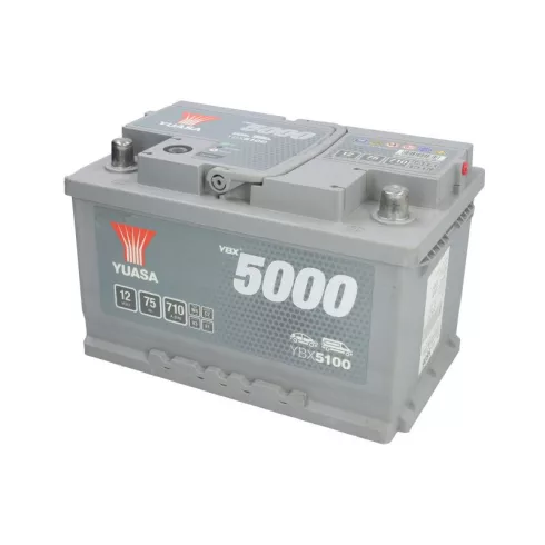 YUASA Silver 12V 75Ah/710A Indító akkumulátor Jobb+ YBX5100