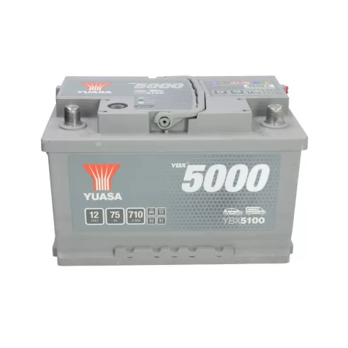 YUASA Silver 12V 75Ah/710A Indító akkumulátor Jobb+ YBX5100