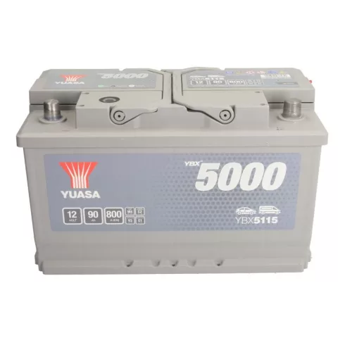 YUASA Silver 12V 90Ah/800A Indító akkumulátor Jobb+ YBX5115