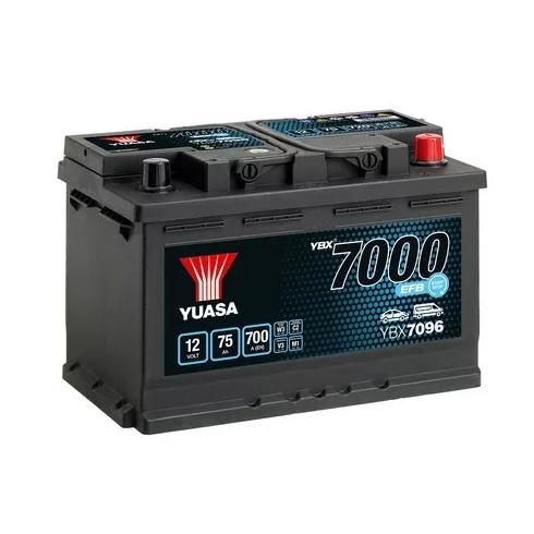 YUASA 12V 75Ah/700A START&STOP EFB Indító akkumulátor Jobb+ YBX7096