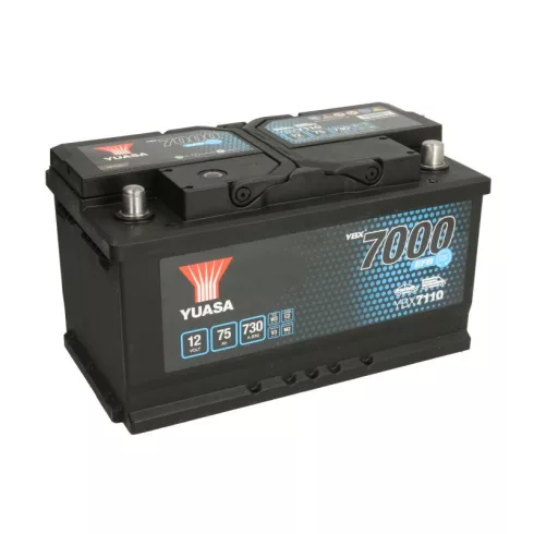 YUASA 12V 75Ah/730A START&STOP EFB Indító akkumulátor Jobb+ YBX7110