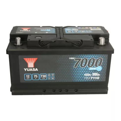 YUASA 12V 75Ah/730A START&STOP EFB Indító akkumulátor Jobb+ YBX7110