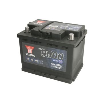   YUASA 12V 60Ah/640A START&STOP AGM Indító akkumulátor Jobb+ YBX9027