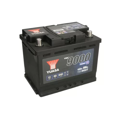 YUASA 12V 60Ah/640A START&STOP AGM Indító akkumulátor Jobb+ YBX9027