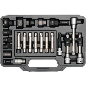   YATO Generátor javító készlet 22 részes 1/2 col CrV YT04211