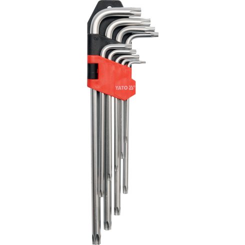 YATO Torx kulcs készlet 9 részes (T10-T50) CrV hosszított YT0512