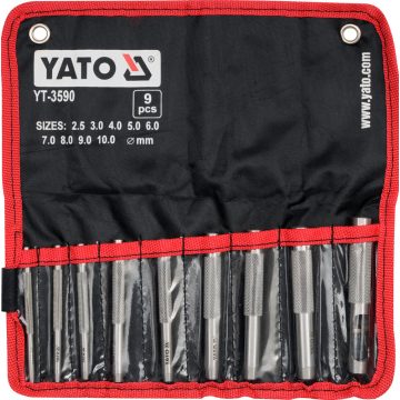 YATO Bőrlyukasztó készlet 9 részes YT3590