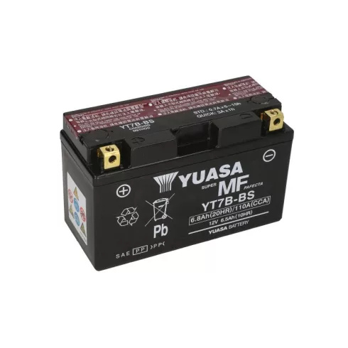 Yuasa 12V 7.0Ah 110A indító akkumulátor Bal+ YT7B-BS
