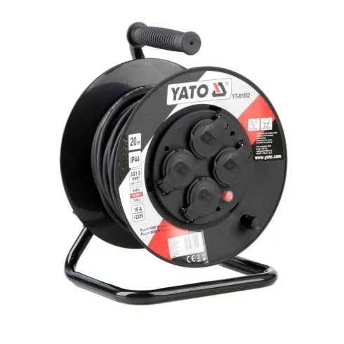 YATO Hosszabító kábeldob 3x1,5 mm IP 44 20m YT-81052