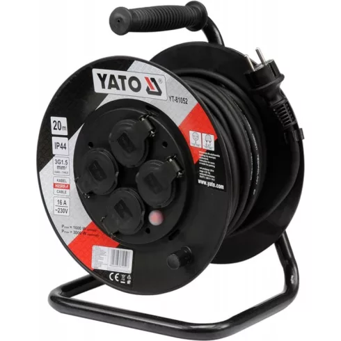 YATO Hosszabító kábeldob 3x1,5 mm IP 44 20m YT-81052