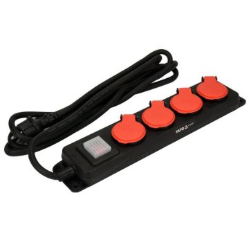   YATO Elektromos hosszabbító 4-es elosztó 3m, 3x1,5 mm² YT-81241