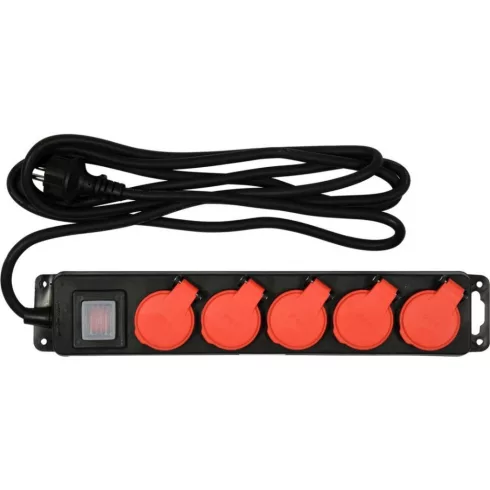 YATO Elektromos hosszabbító 5-ös elosztó 3m, 3x1,5 mm² YT-81242