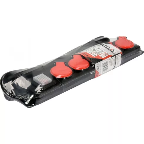 YATO Elektromos hosszabbító 5-ös elosztó 3m, 3x1,5 mm² YT-81242