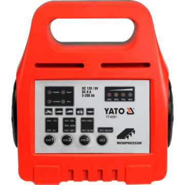 YATO akkumulátor töltő 6-12V 8A 5-200Ah YT8301