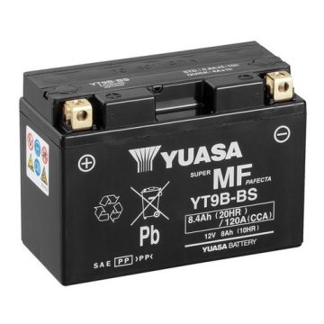 YUASA 12V 8Ah 120A Indító akkumulátor Bal+ YT9B-BS