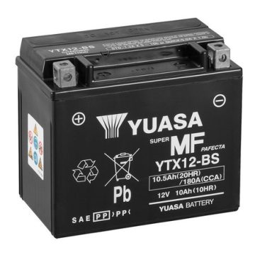   Yuasa akkumulátor 12V 10,5Ah 180A Indító akkumulátor Bal+ YTX12-BS