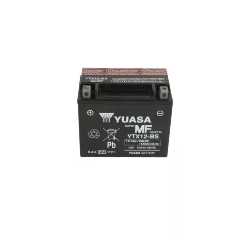 Yuasa akkumulátor 12V 10,5Ah 180A Indító akkumulátor Bal+ YTX12-BS