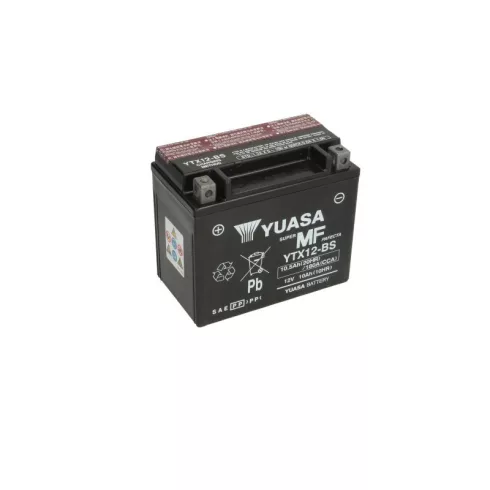 Yuasa akkumulátor 12V 10,5Ah 180A Indító akkumulátor Bal+ YTX12-BS