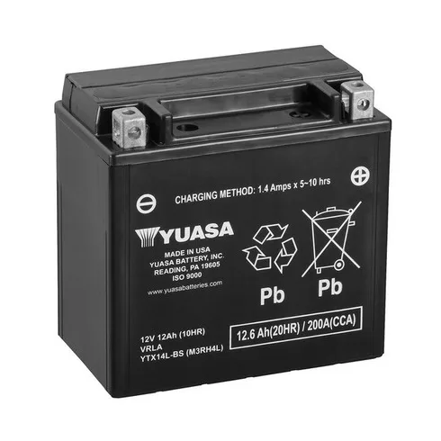 Yuasa 12V 13Ah 200A Indító akkumulátor Jobb+ YTX14L-BS