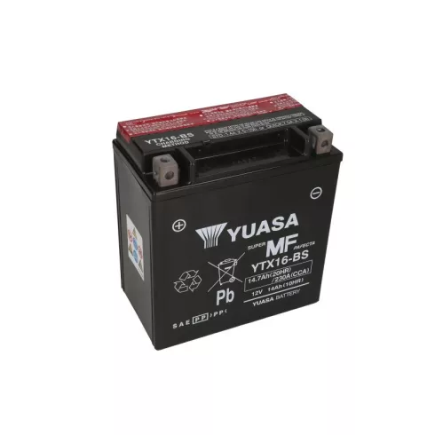 YUASA 12V 15Ah 230A Indító akkumulátor Bal+ YTX16-BS