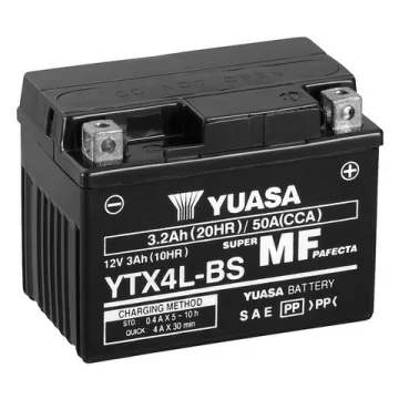 YUASA Indító akkumulátor 12V 3Ah 50A Jobb+ YTX4L-BS