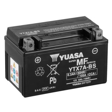 YUASA Indító akkumulátor 12V 90A 6Ah Bal+ YTX7A-BS