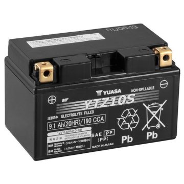 YUASA 12V 9Ah 190A indító akkumulátor Bal+ YTZ10S